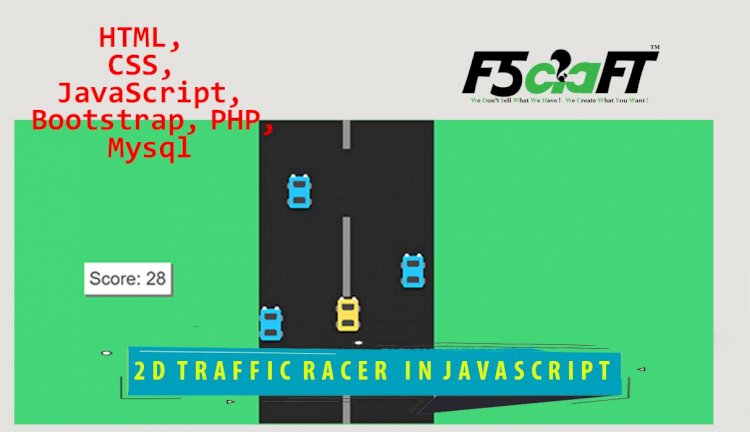 2D TRAFFIC RACER GAME IN JQUERY WITH SOURCE CODE