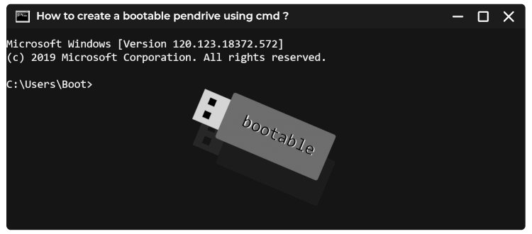 How to Create a Bootable Pendrive using cmd (command-prompt) ?